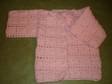 This Lacy pink puff sweater is for size 3 months.